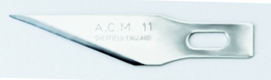 Swann Morton ACM No 11 Blade. Product No 9131 ( 5 carded )  or 9303 ( 50 Box )