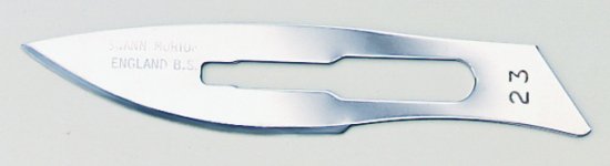 No 23 Non Sterile Carbon Steel Scalpel Blade Swann Morton Product No 0110 *