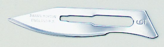 No 6 Sterile Carbon Steel Scalpel Blade Swann Morton Product No 0216