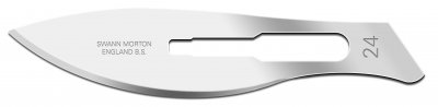 No 24 Non Sterile Carbon Steel Scalpel Blade Swann Morton Product No 0111 or 3011