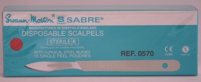 Swann Morton Sabre B/23 Sterile Disposable Scalpels 0570