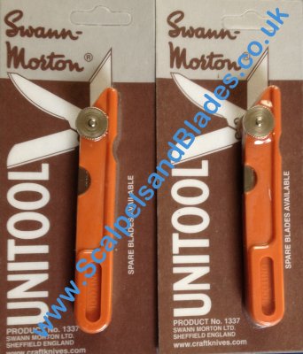 4 Unitool Handle Sets carded Swann Morton Product No 1337 / 4