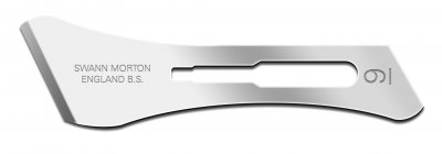 No 9 Sterile Carbon Steel Scalpel Blade Swann Morton Product No 0217