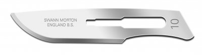 No 10 Non Sterile Carbon Steel Scalpel Blade Swann Morton Product No 0101 or 3001