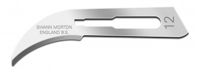 No 12 Non Sterile Carbon Steel Scalpel Blade Swann Morton Product No 0104 or 3004