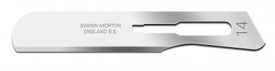No 14 Sterile Carbon Steel Scalpel Blade Swann Morton Product No 0219