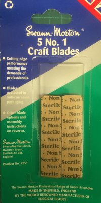 1 Box of 100 Individually Wrapped SE Aluminium Back IND002 -0.2mm