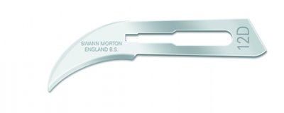 No 12D Sterile Carbon Steel Scalpel Blade Swann Morton Product No 0218