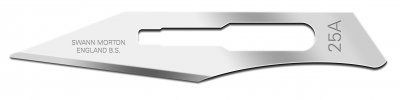 No 25A Non Sterile Carbon Steel Scalpel Blade Swann Morton Product No 0115 or 3015