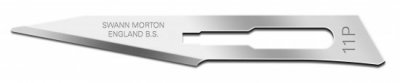 No 11P Sterile Stainless Steel Scalpel Blade Swann Morton Product No 0391 CLR