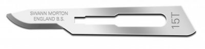 No 15T Sterile Stainless Steel Scalpel Blade Swann Morton Product No 0392 CLR