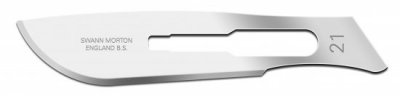 No 21 Sterile Stainless Steel Scalpel Blade Swann Morton Product No 0307 CLR